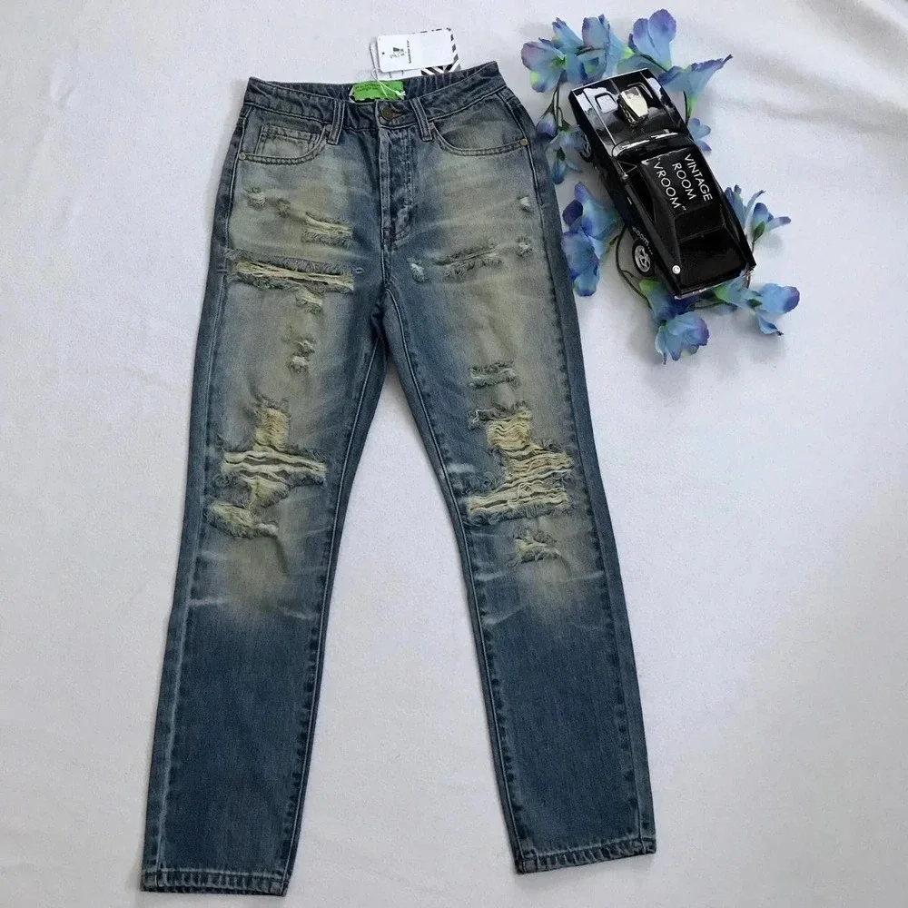 Free People Sandrine Rose NWT Medium Wash Distressed Jeans Women Various